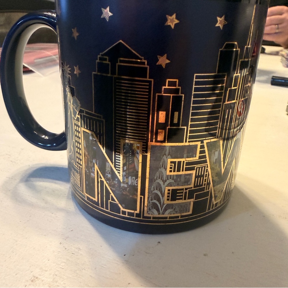New York Cityscape Mug - Midnight Blue and Gold